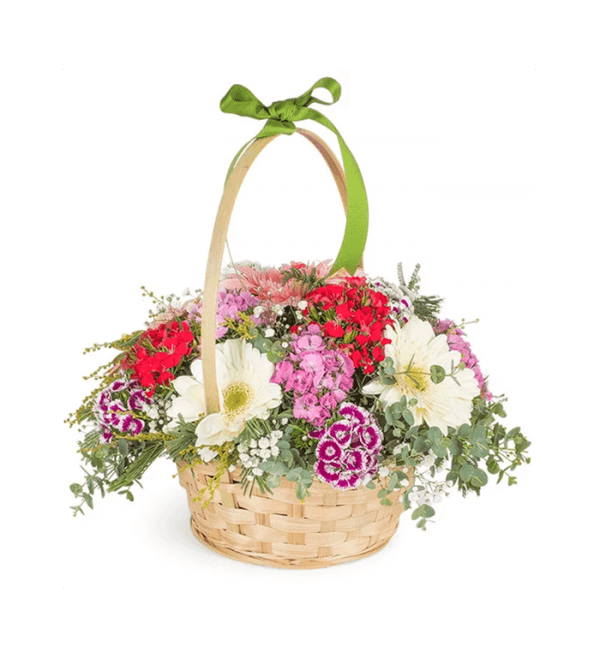 KIR ÇİÇEKLİ BAHAR SEPETİ